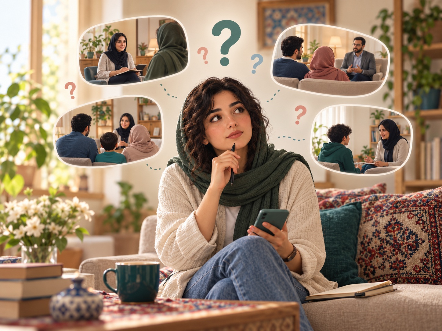 تصویر انتزاعی از گفتوگوی درمانی